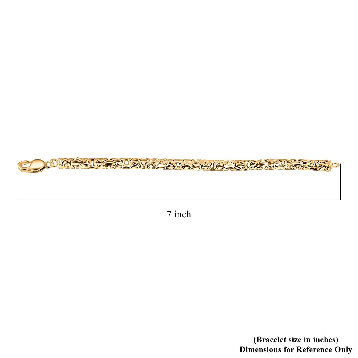 Chain Bracelet in 14K Yellow Gold Over Sterling Silver (7.50 In) 12 Grams image number 4