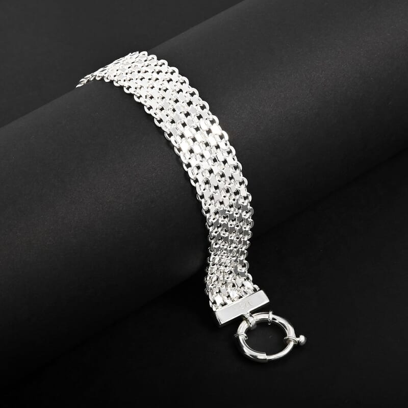 Venetian Chain Bracelet in Sterling Silver (7.50 In) 17 Grams