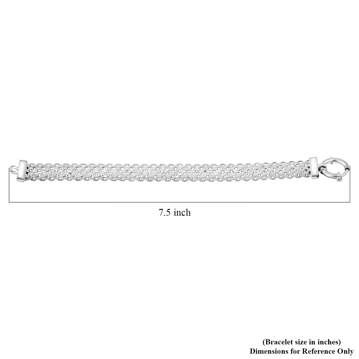 Venetian Chain Bracelet in Sterling Silver (7.50 In) 17 Grams