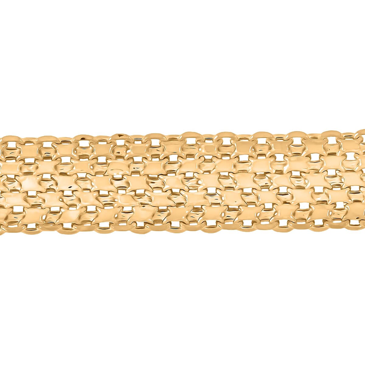Venetian Chain Bracelet in 14K Yellow Gold Over Sterling Silver (7.50 In) 17 Grams image number 2