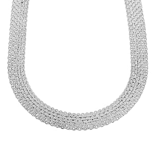 Venetian Chain Necklace in Sterling Silver 36.50 Grams 20 Inches