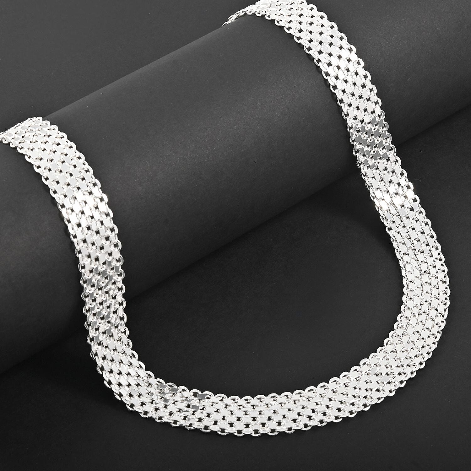 Venetian Chain Necklace in Sterling Silver 36.50 Grams 20 Inches