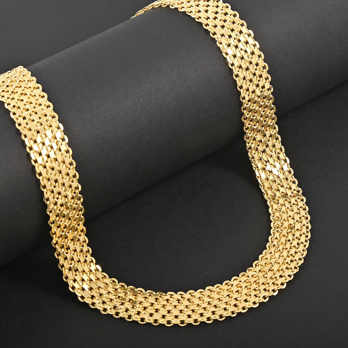 Venetian Chain Necklace in 14K YG Over Sterling Silver 36.50 Grams 20 Inches image number 1