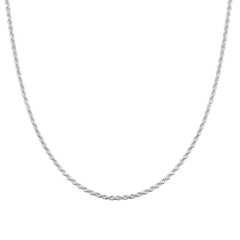 Rope Chain Necklace in Sterling Silver 17.8 Grams 24 Inches