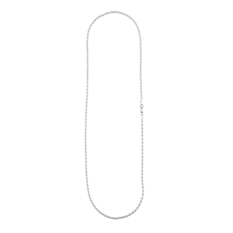 Rope Chain Necklace in Sterling Silver 17.8 Grams 24 Inches