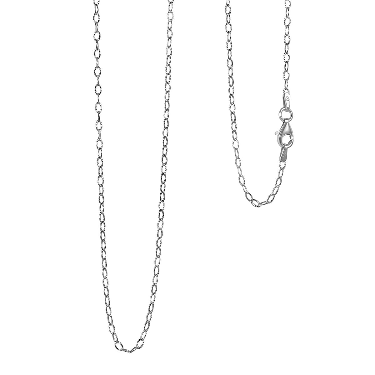 Star Chain Necklace in Sterling Silver 2.60 Grams 20 Inches image number 0