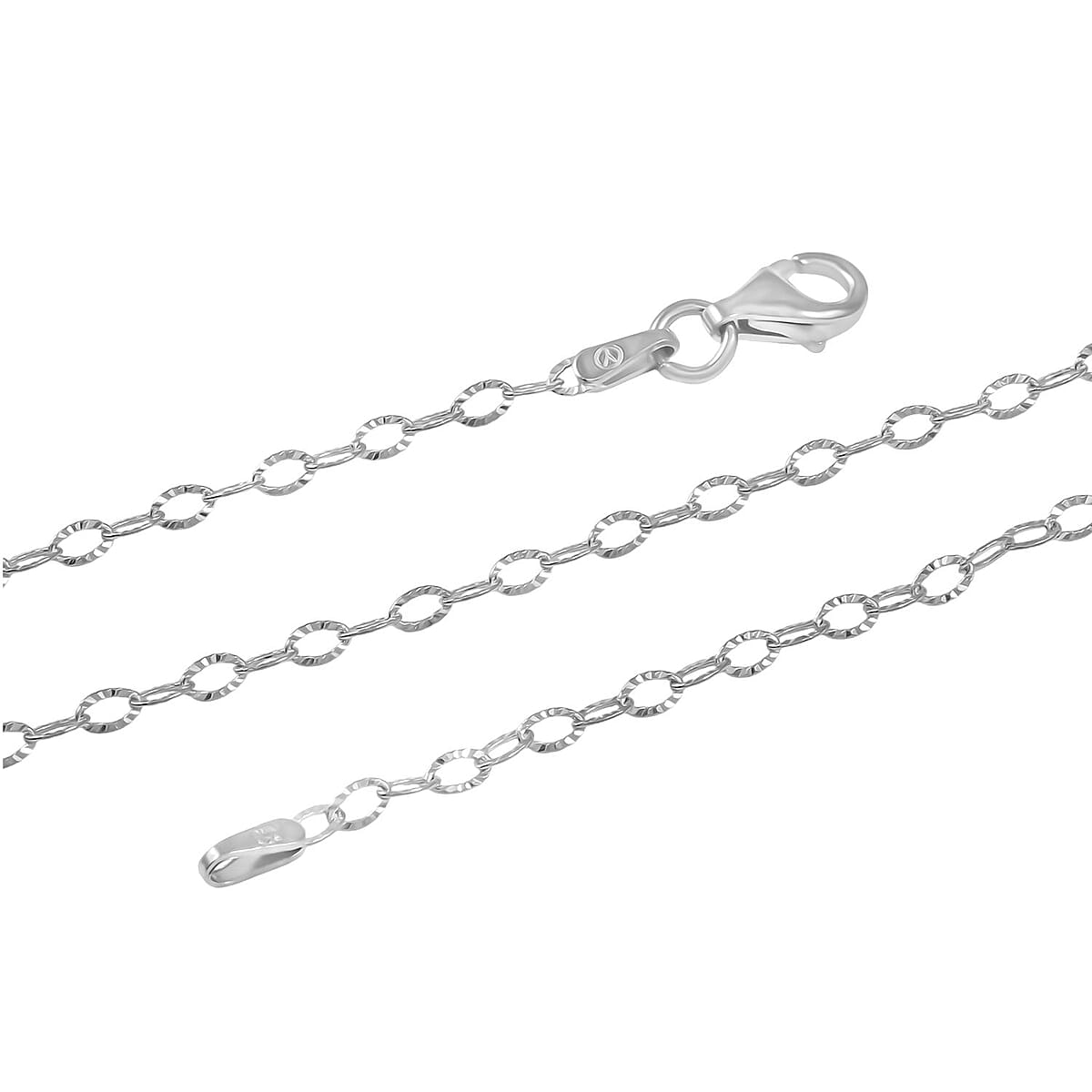 Star Chain Necklace in Sterling Silver 2.60 Grams 20 Inches image number 3