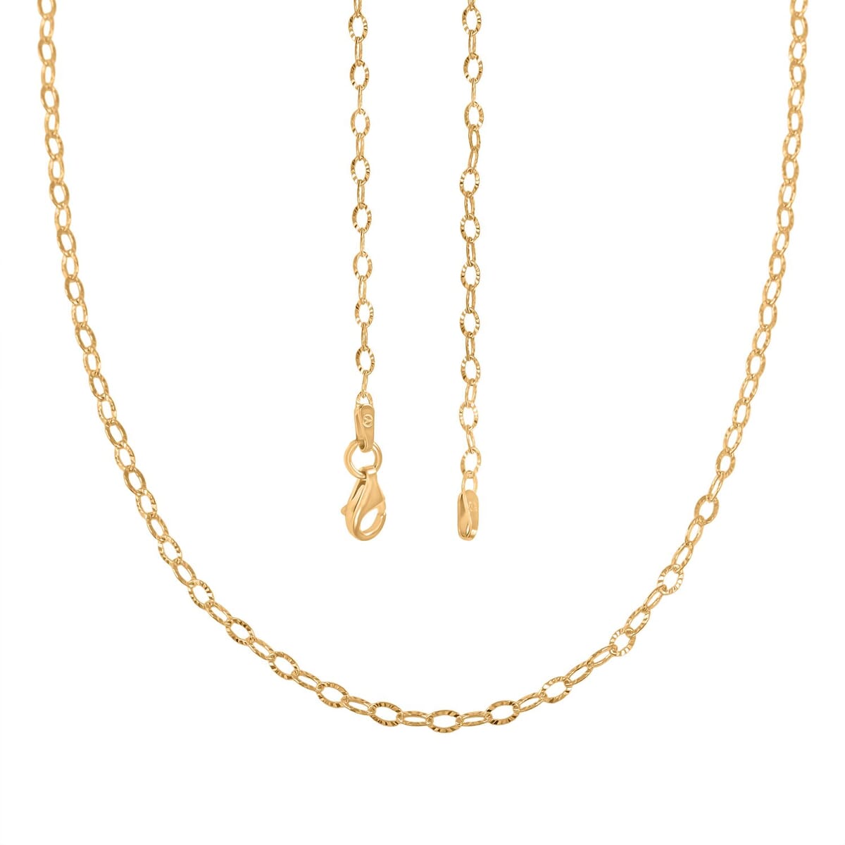 Star Chain Necklace in 14K Yellow Gold Over Sterling Silver 2.60 Grams 20 Inches image number 2