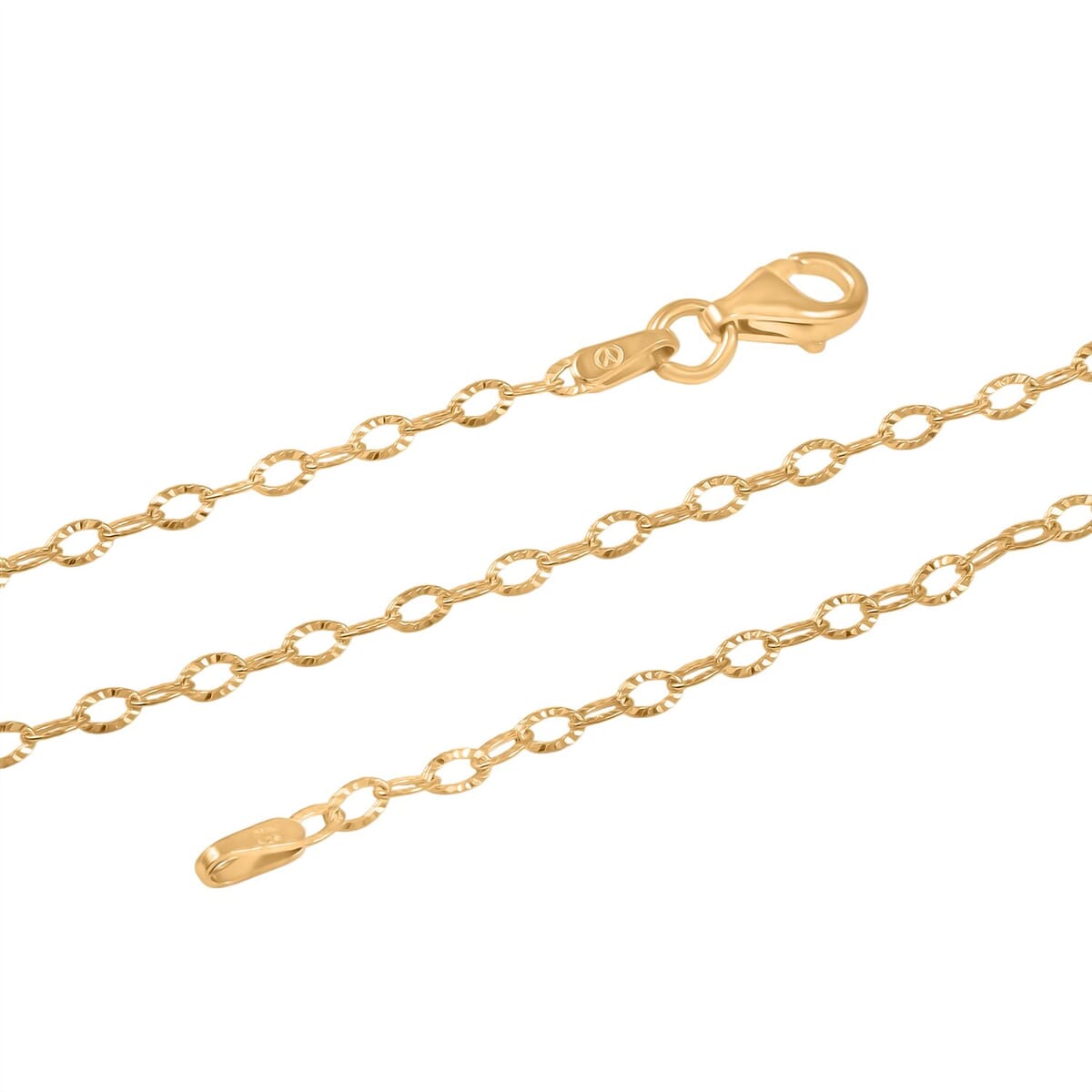 Star Chain Necklace in 14K Yellow Gold Over Sterling Silver 2.60 Grams 20 Inches image number 3