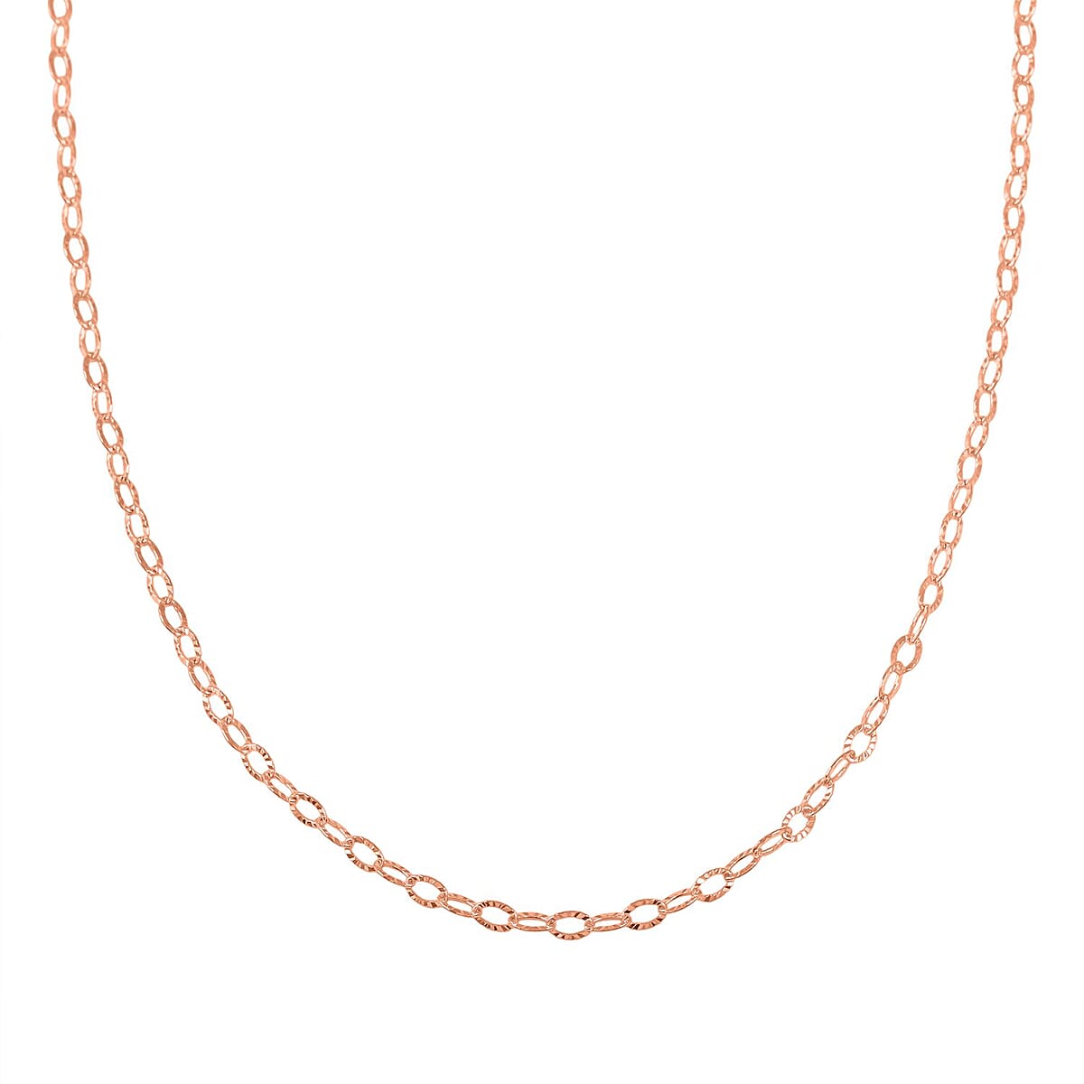 Star Chain Necklace in 14K Rose Gold Over Sterling Silver 2.60 Grams 20 Inches image number 1