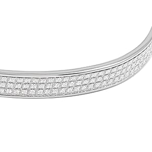 Stardust Bangle Bracelet in Sterling Silver (7.50 In) 13.50 Grams