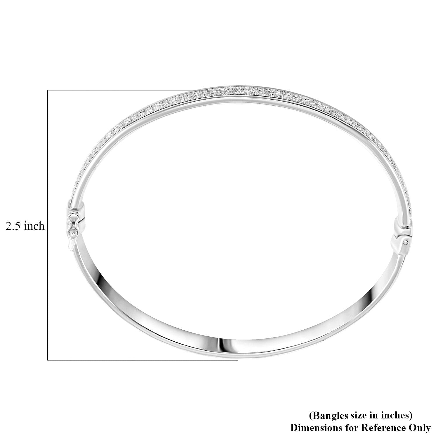 Stardust Bangle Bracelet in Sterling Silver (7.50 In) 13.50 Grams
