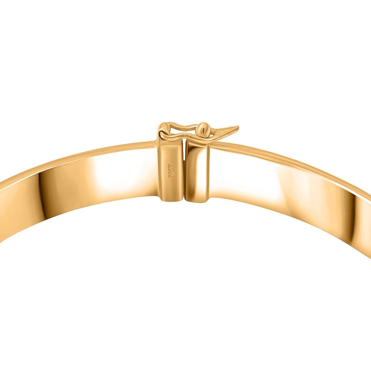 Stardust Bangle Bracelet in 14K Yellow Gold Over Sterling Silver (7.50 In) 13.50 Grams image number 3