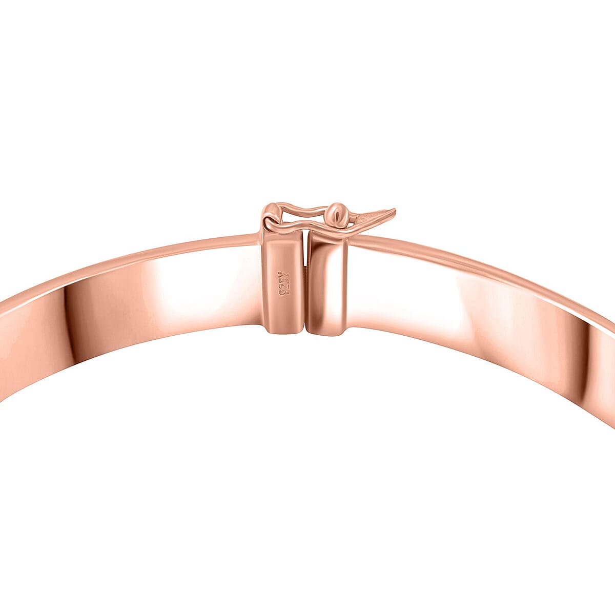 Stardust Bangle Bracelet in 14K Rose Gold Over Sterling Silver (7.50 In) 13.50 Grams image number 3