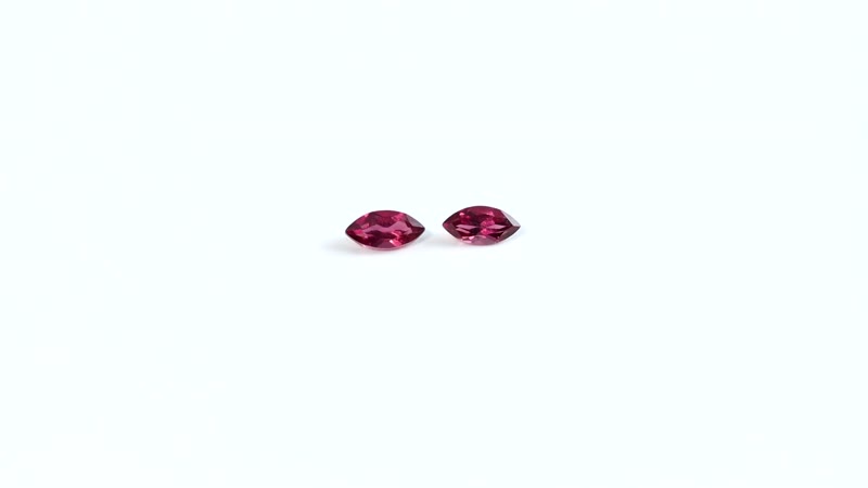 Orissa Rhodolite Garnet Set of 2 (Mrq 5x2.5 mm) 0.38 ctw