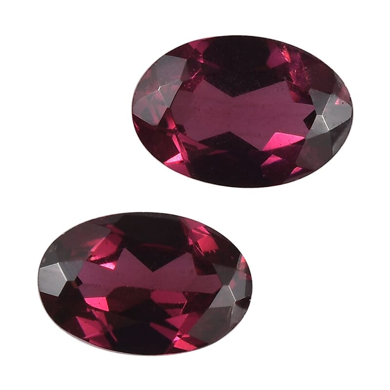 Orissa Rhodolite Garnet Set of 2 (Ovl 6x4 mm) 1.00 ctw