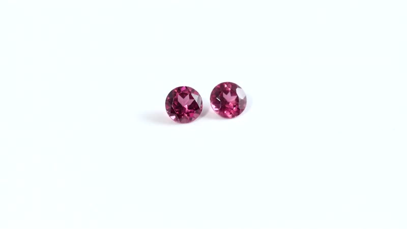 Orissa Rhodolite Garnet Set of 2 (Rnd 5 mm) 1.13 ctw
