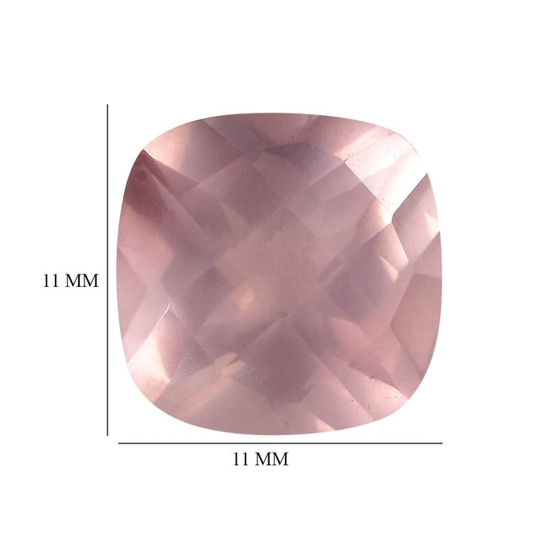 Galilea Rose Quartz (Cush 11x11 mm) 4.82 ctw Loose Gemstone