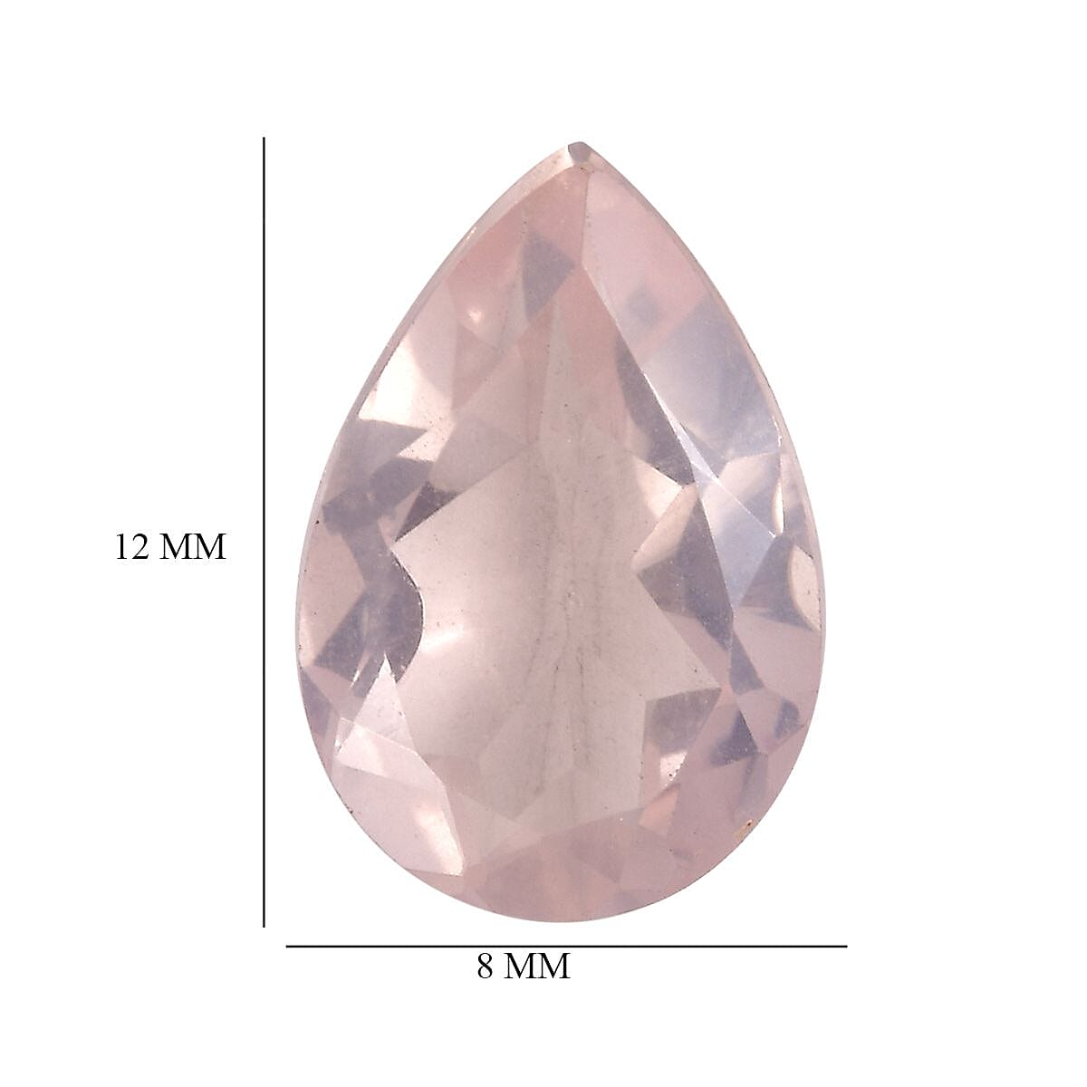 Galilea Rose Quartz (Pear 12x8 mm) 2.56 ctw