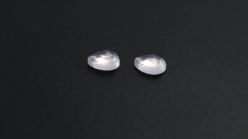 AA Galilea Rose Quartz Set of 2 (Pear 7x5 mm) 1.31 ctw