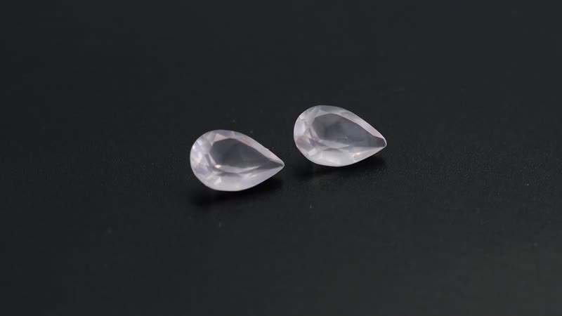 AA Galilea Rose Quartz Set of 2 (Pear 9x6 mm) 2.20 ctw
