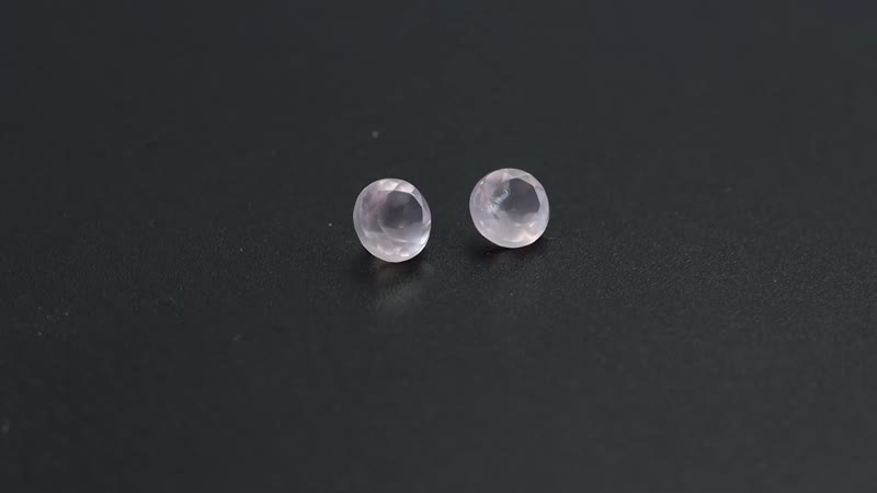 Galilea Rose Quartz Set of 2 (Rnd 5 mm) 1.01 ctw