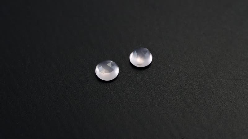 Galilea Rose Quartz Set of 2 (Rnd 5 mm) 0.87 ctw