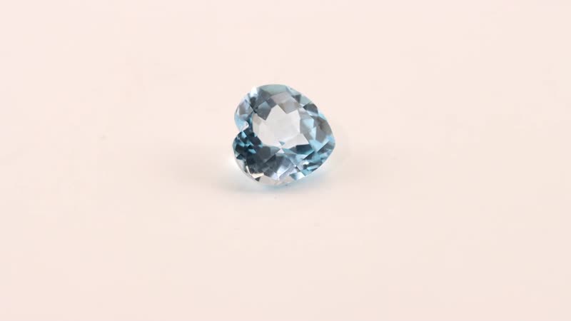 AA Sky Blue Topaz (Heart 10 mm) 3.65 ctw Loose Gemstone