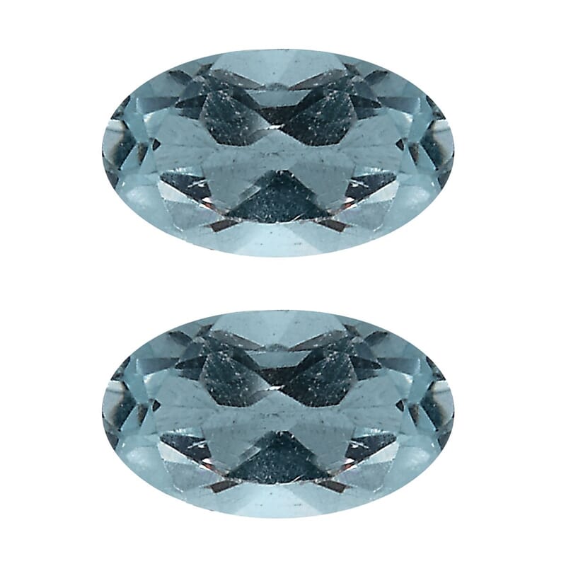 Sky Blue Topaz Set of 2 (Oval 5x3 mm) 0.49 ctw