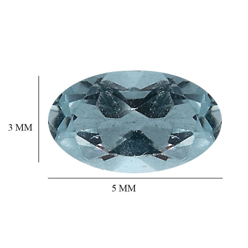 Sky Blue Topaz Set of 2 (Oval 5x3 mm) 0.49 ctw