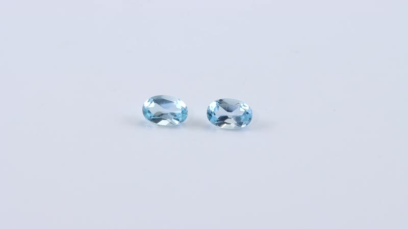 Sky Blue Topaz Set of 2 (Ovl 6x4 mm) 1.04 ctw Loose Gemstone