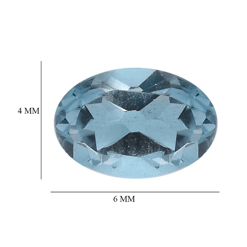 Sky Blue Topaz Set of 2 (Ovl 6x4 mm) 1.04 ctw Loose Gemstone