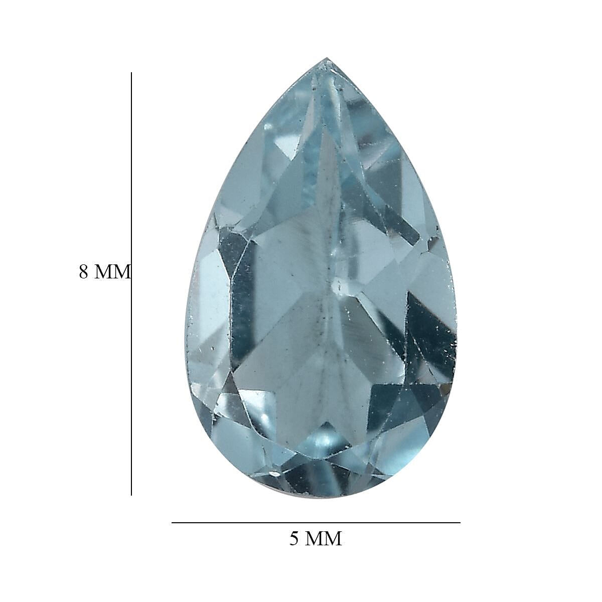 Sky Blue Topaz (Pear 8x5 mm) 0.83 ctw Loose Gemstone image number 4
