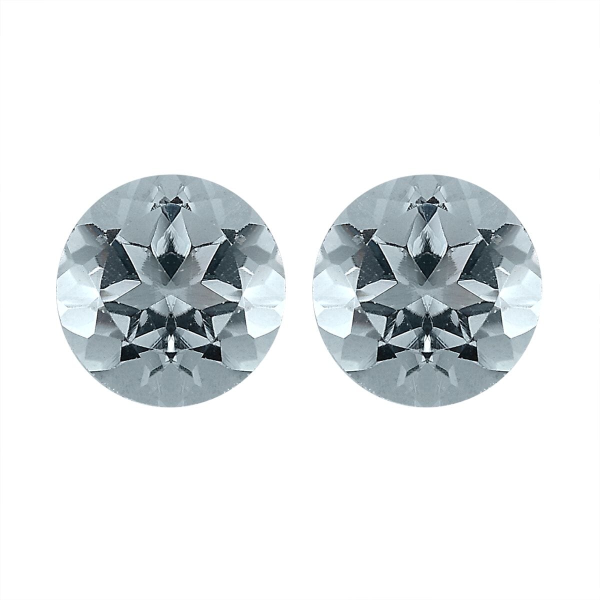 Sky Blue Topaz Set of 2 (Rnd 6 mm) 1.25 ctw Loose Gemstone image number 0
