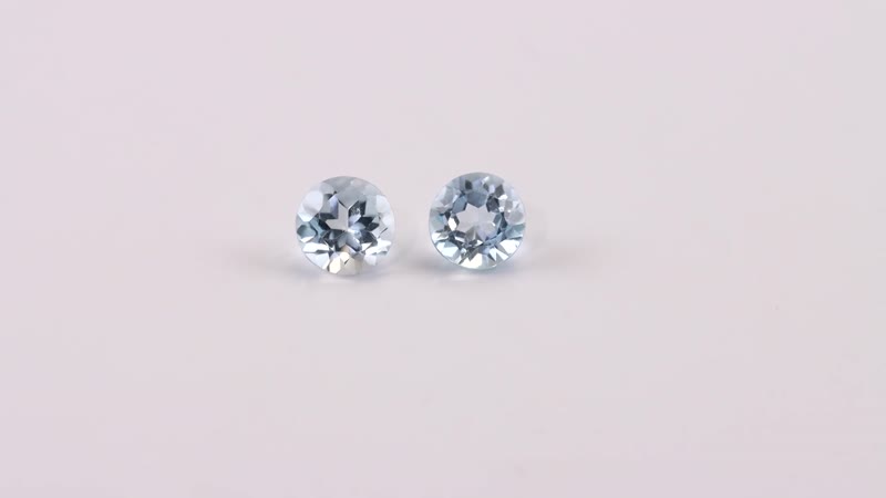 Sky Blue Topaz Set of 2 (Rnd 6 mm) 1.25 ctw Loose Gemstone