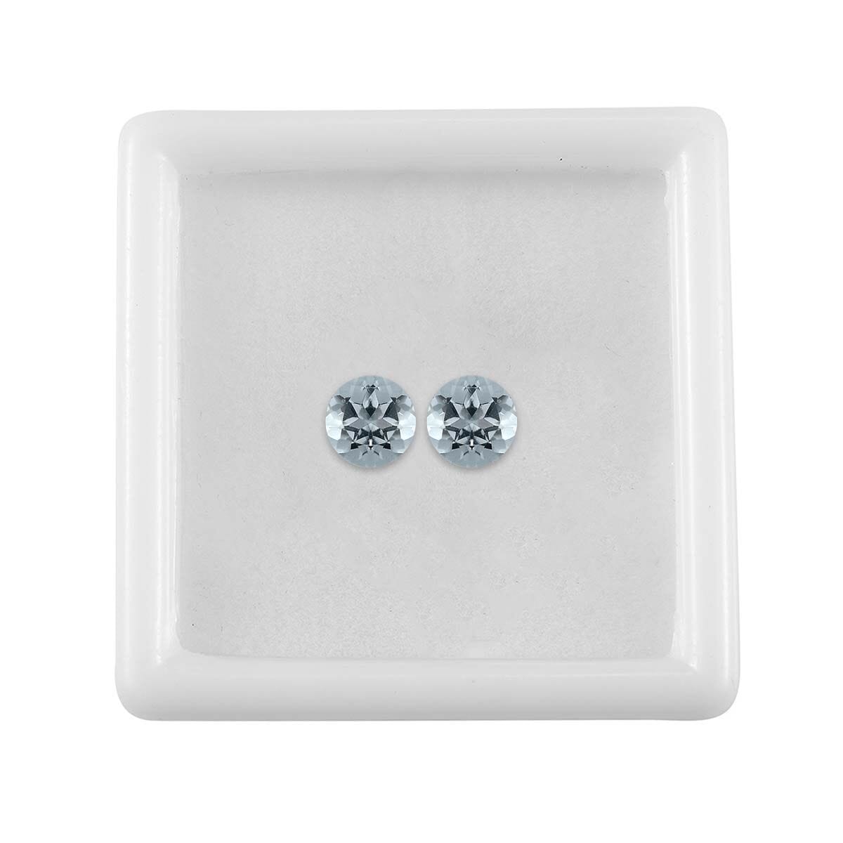 Sky Blue Topaz Set of 2 (Rnd 6 mm) 1.25 ctw Loose Gemstone image number 3