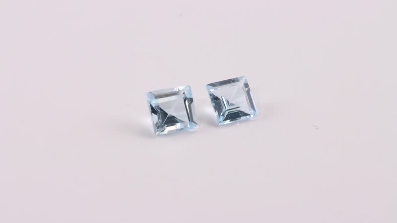 Sky Blue Topaz Set of 2 (Sqr 6 mm) 2.34 ctw Loose Gemstone