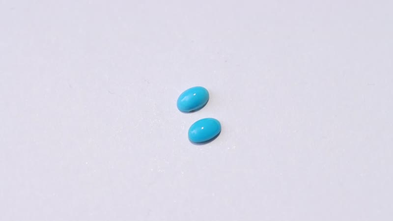 AA Sleeping Beauty Turquoise Set of 2 (Oval 5x3 mm) 0.44 ctw