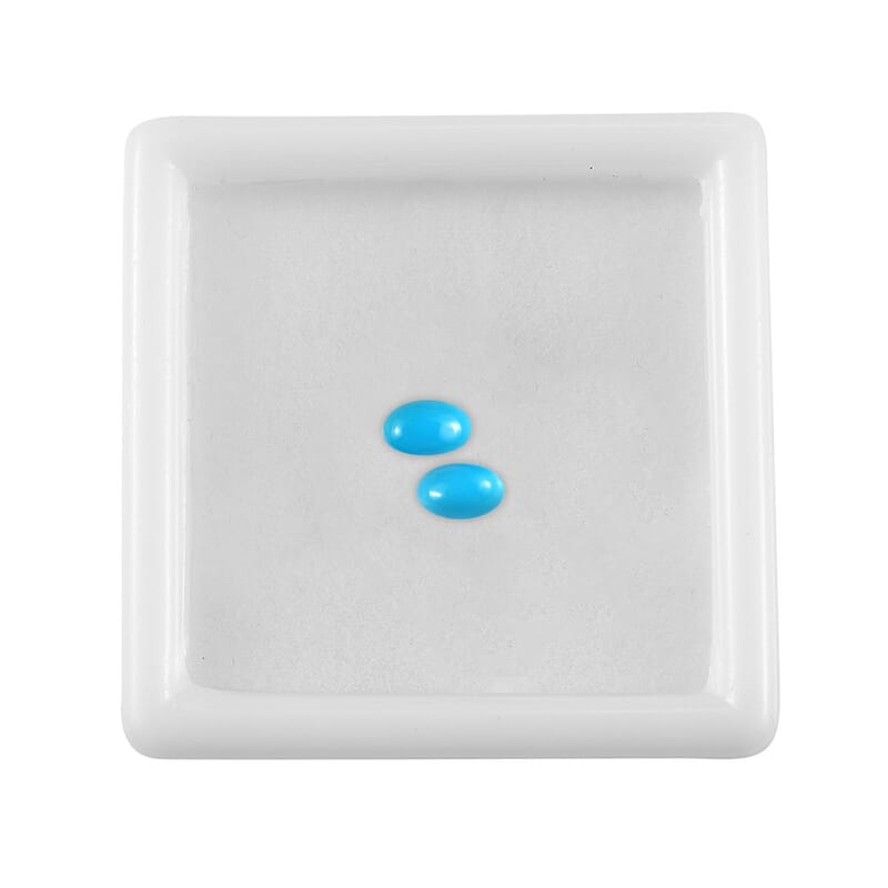 AA Sleeping Beauty Turquoise Set of 2 (Oval 5x3 mm) 0.44 ctw