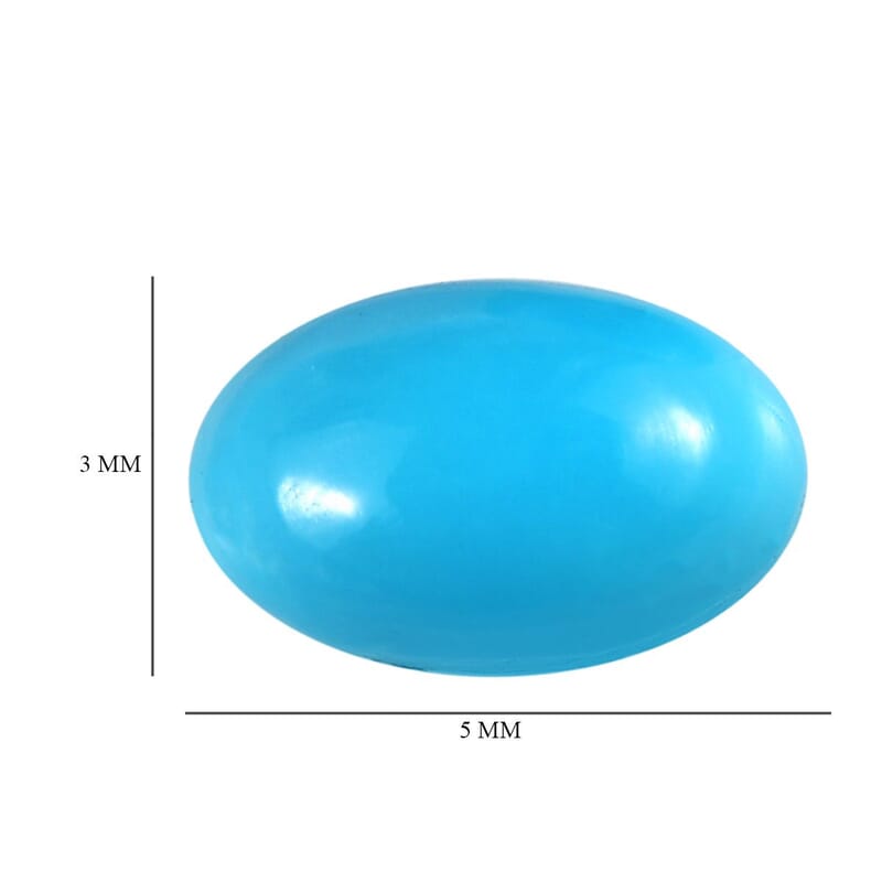 AA Sleeping Beauty Turquoise Set of 2 (Oval 5x3 mm) 0.44 ctw