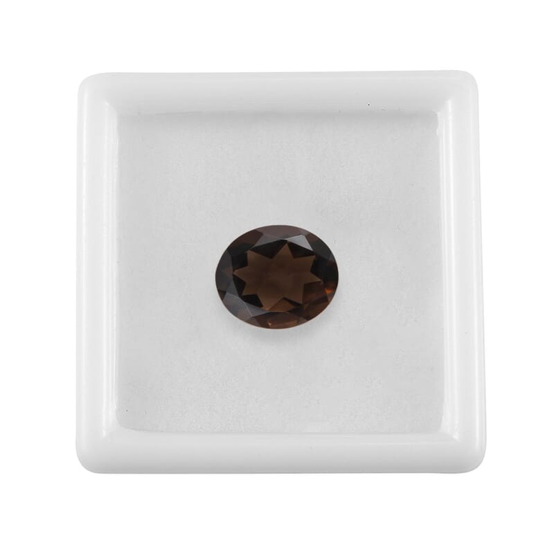 Brazilian Smoky Quartz (Oval 12x10 mm) 4.05 ctw