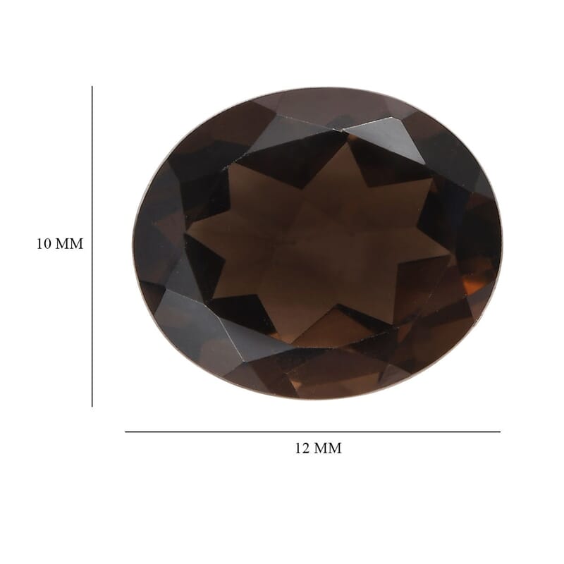 Brazilian Smoky Quartz (Oval 12x10 mm) 4.05 ctw