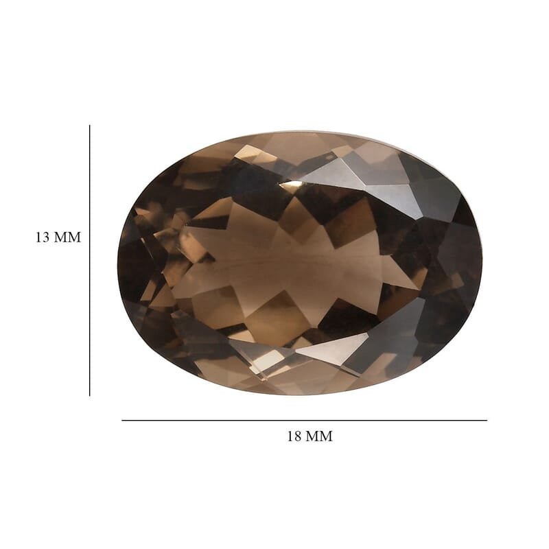 Brazilian Smoky Quartz (Oval 18x13 mm) 9.83 ctw