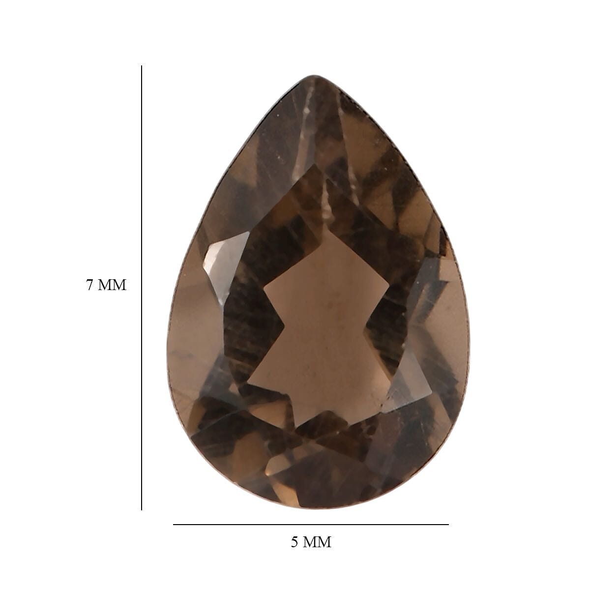 Brazilian Smoky Quartz Set of 2 (Pear 7x5 mm) 1.19 ctw