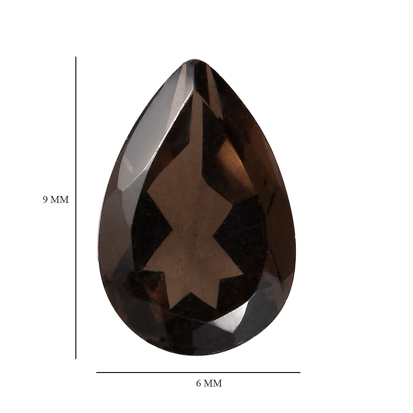 Brazilian Smoky Quartz (Pear 9x6 mm) 1.10 ctw