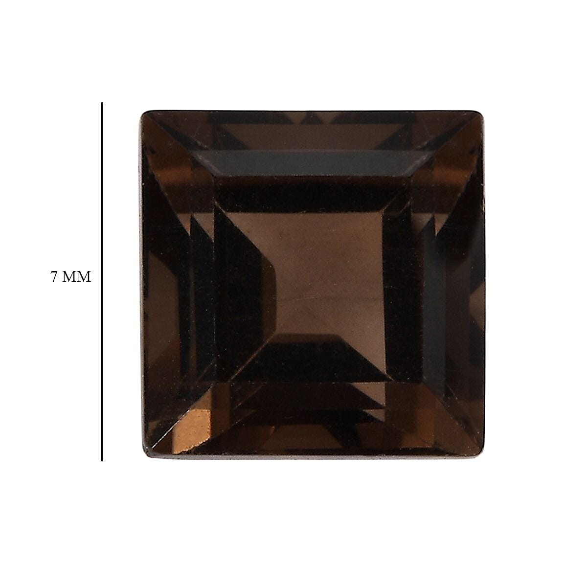 Brazilian Smoky Quartz (Sqr 7 mm) 1.65 ctw