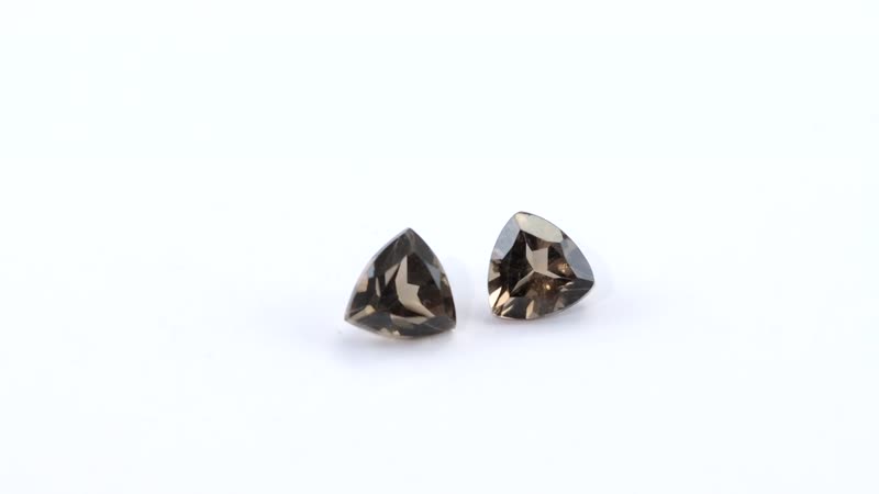 Brazilian Smoky Quartz Set of 2 (Trl 6 mm) 1.57 ctw