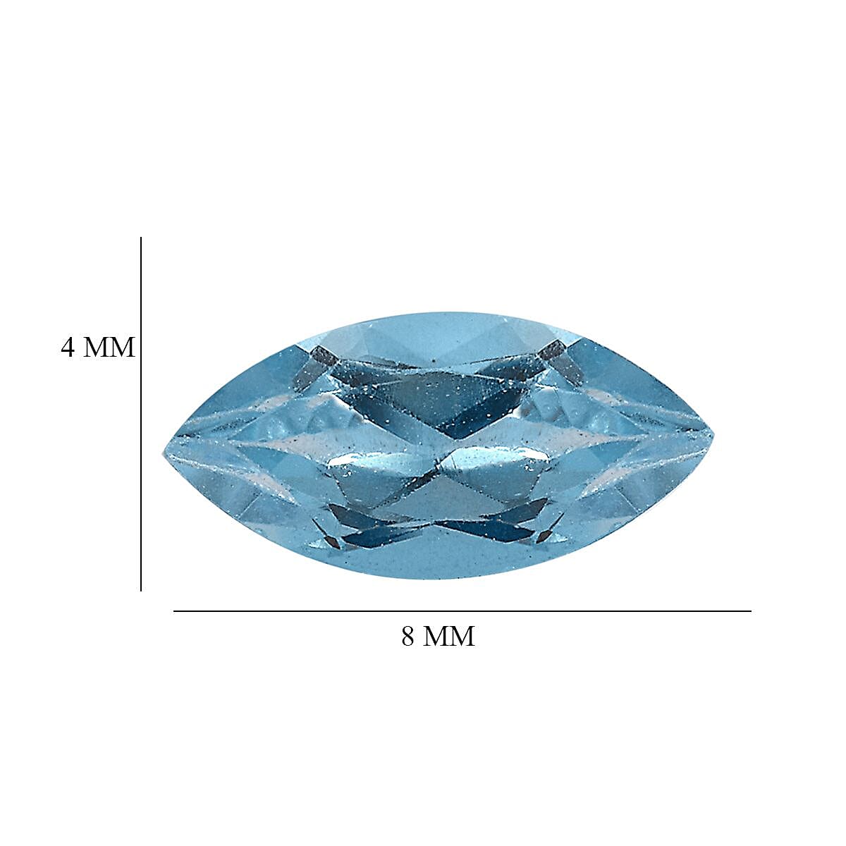 Swiss Blue Topaz (Mrq 8x4 mm) 0.65 ctw
