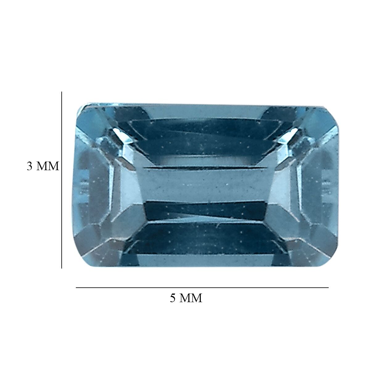 Swiss Blue Topaz Set of 2 (Oct 5x3 mm) 0.70 ctw