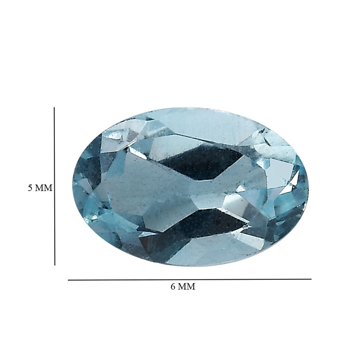 Swiss Blue Topaz Set of 2 (Oval 6x4 mm) 1.16 ctw